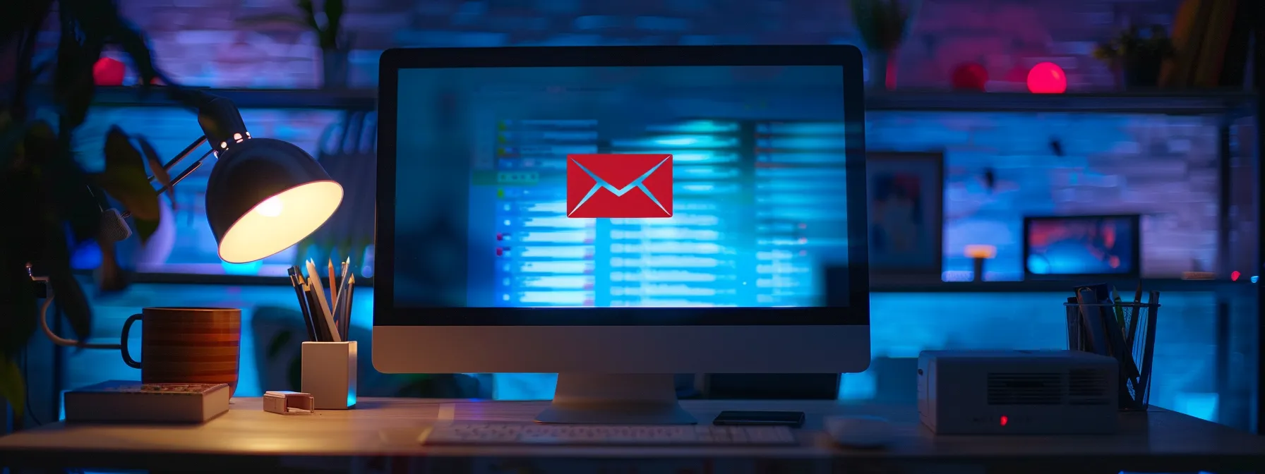 a computer screen showing outlook's offline mode setting unchecked with a vibrant inbox full of new emails flowing in.