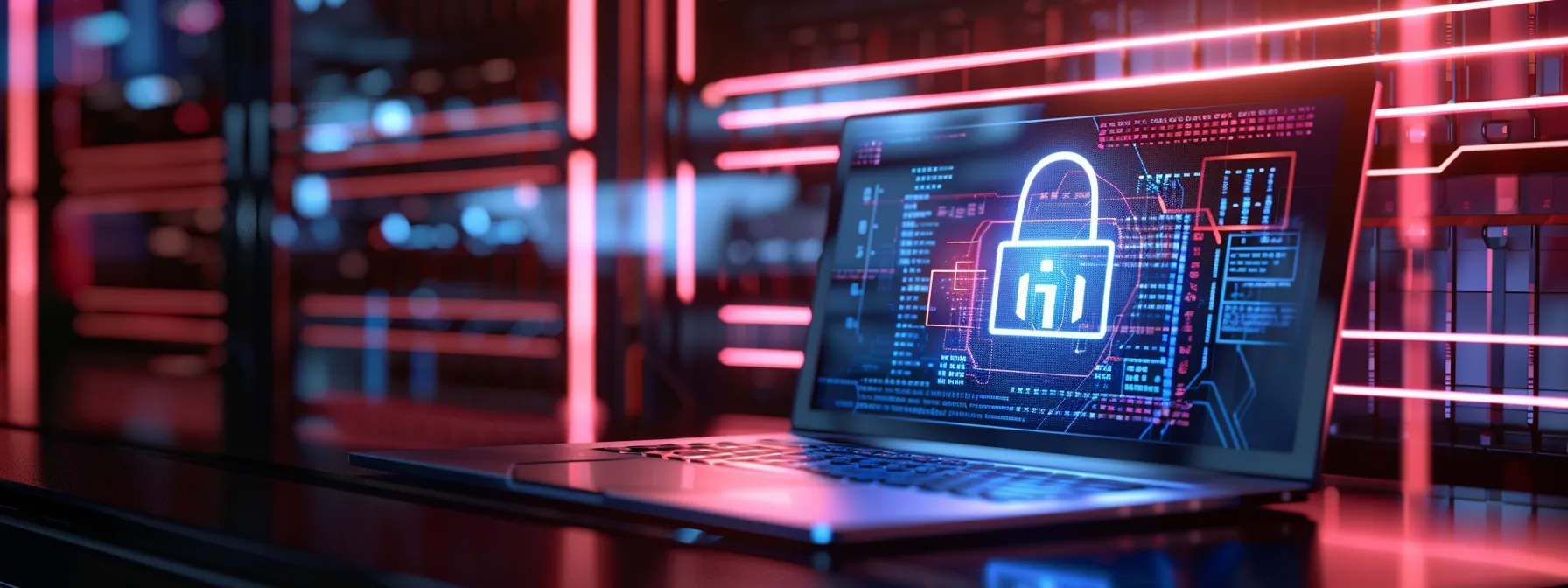 a laptop screen showing a progress bar for a backup process, with a sense of security and protection emanating from the screen.