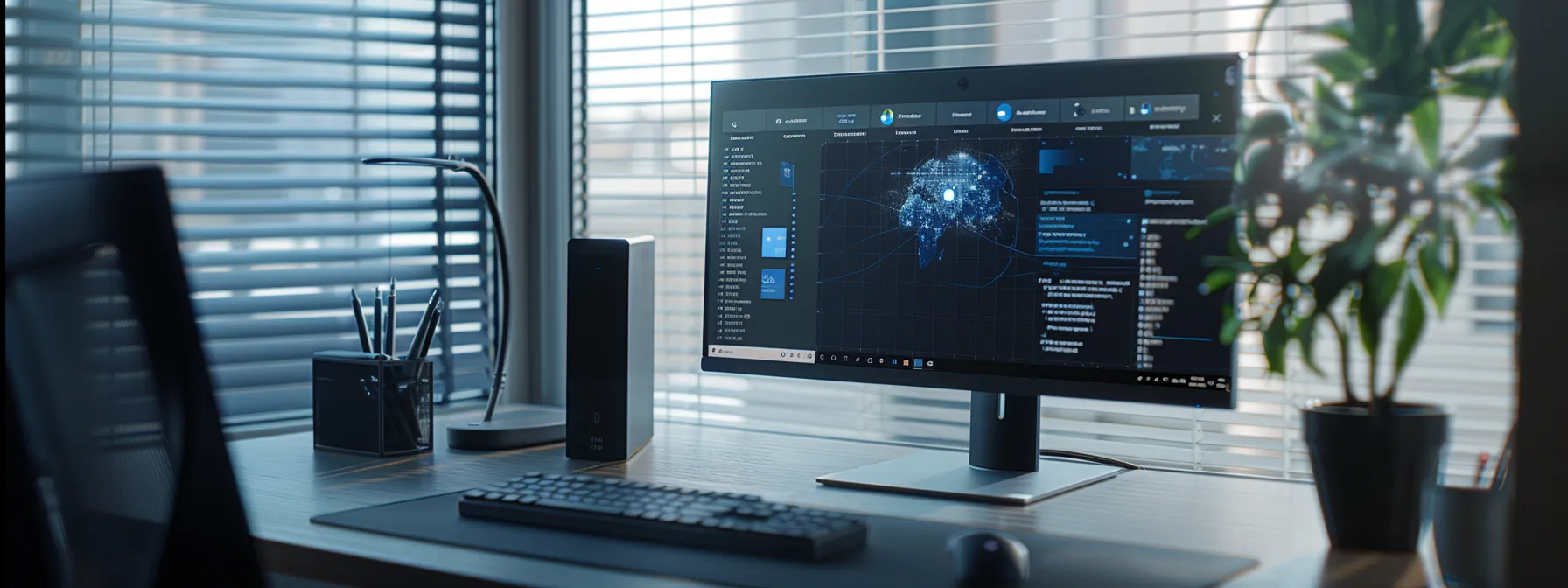 a computer screen displaying a sleek interface with options for configuring windows defender antivirus for optimal protection.