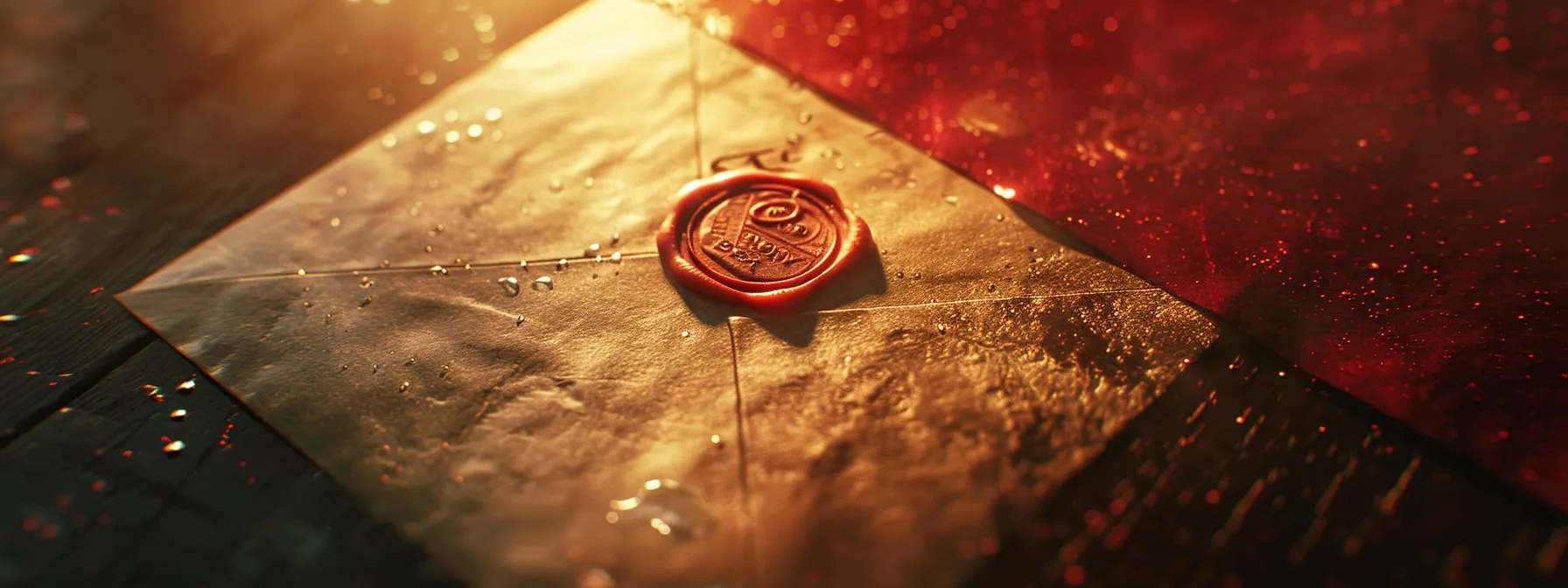 a close-up shot of a hand-addressed envelope with a wax seal, showcasing attention to detail and personalized customer communication.