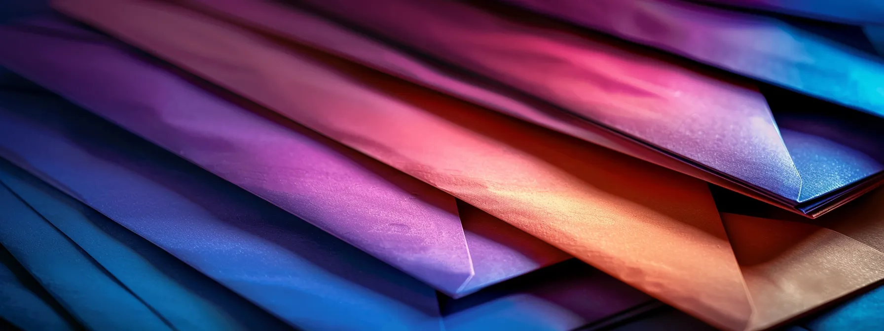 a stack of colorful personalized envelopes with modern barcode technology, ready to be sent out for enhanced communication and targeted advertising.
