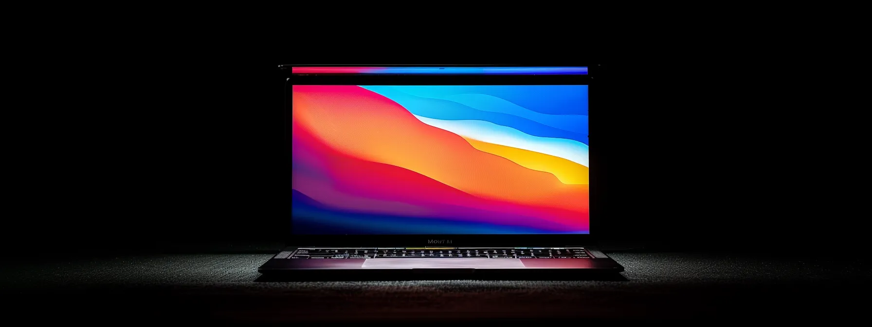 a modern mac laptop displaying a sleek, customized chrome browser with vibrant themes and useful extensions.