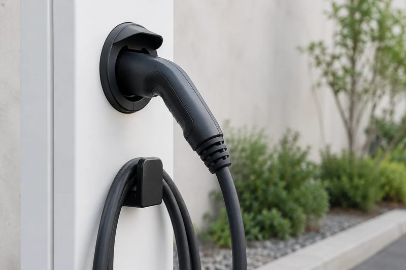 Connecteur de recharge sans véhicule, illustration d’usage