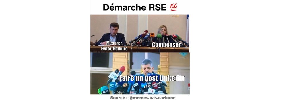 Meme sur la compensation carbone
