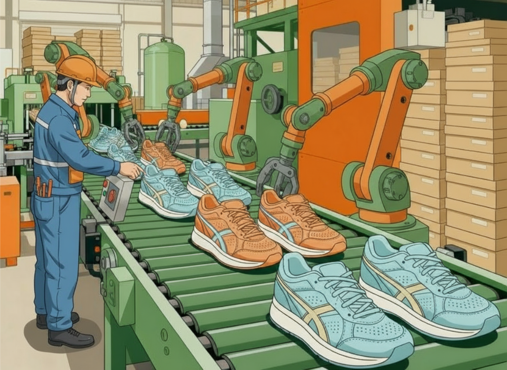 Usine de chaussures de sports automatisées 
