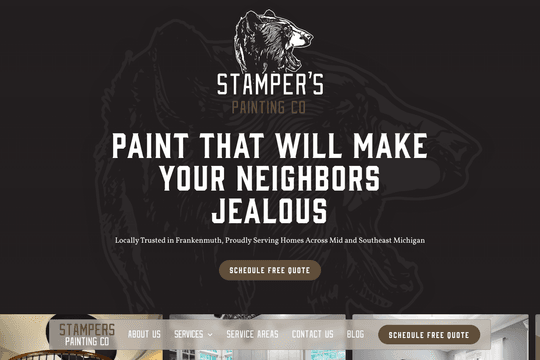 Stampers Painting Co website built by Momentum Marketing
