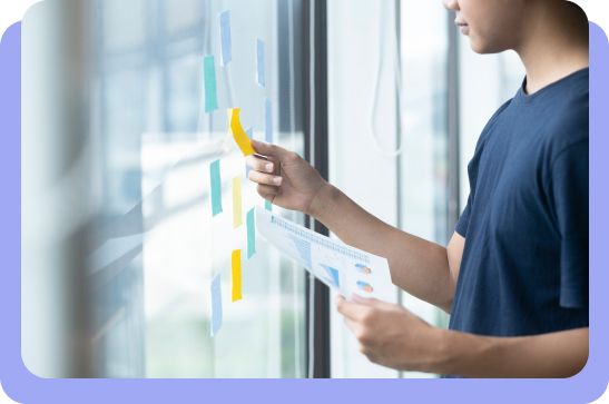 Consulting expert presenting custom business strategies tailored to client's market challenges.