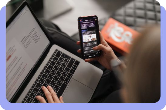 Expert consultant conducting research with real-time data to guide business innovation and growth.