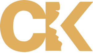 Gold stylized letters 'C' and 'K' integrated in a modern logo design.