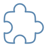 A single puzzle piece, symbolizing problem-solving, play, and cognitive development.