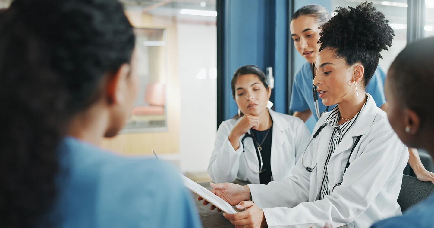 Healthcare providers collaborating