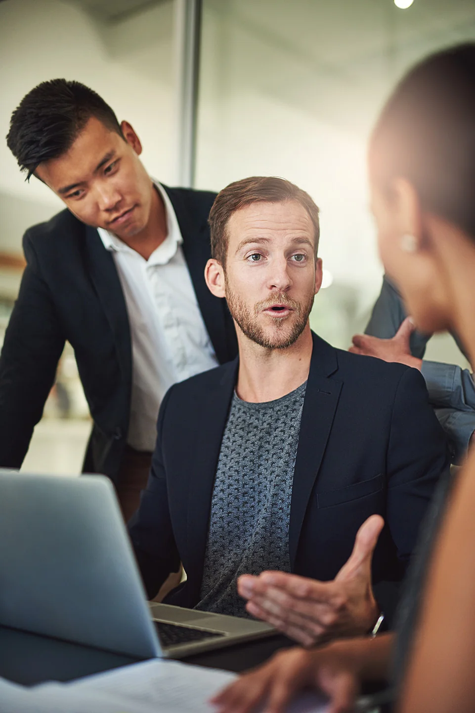 Employer team discussing strategy