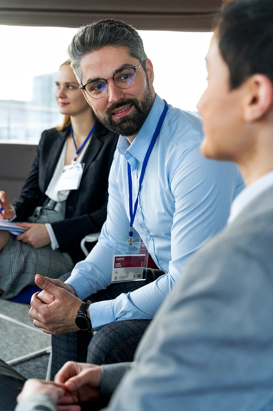 Medical device marketing leaders in a strategy meeting