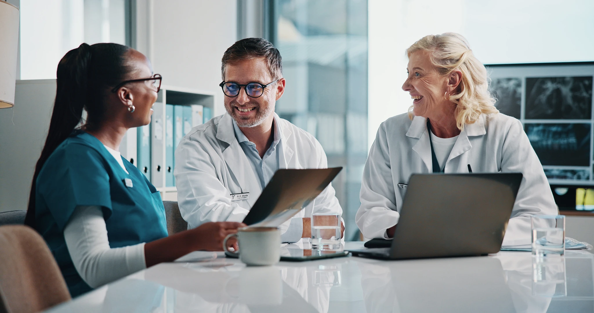 Medical device commercial team reviewing strategy