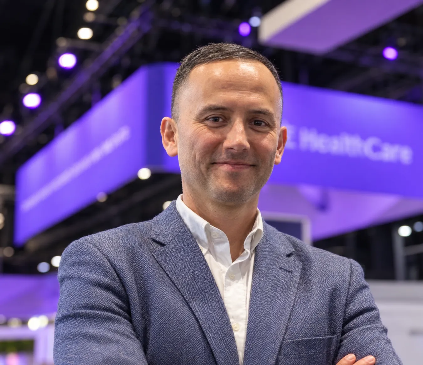 Saul Marquez, founder of Outcomes Rocket, at a healthcare conference