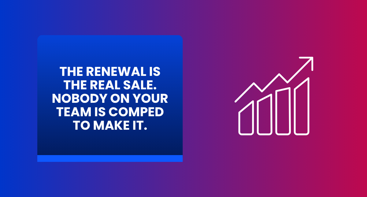 The Renewal Is the Real Sale. Nobody on Your Team Is Comped to Make It.