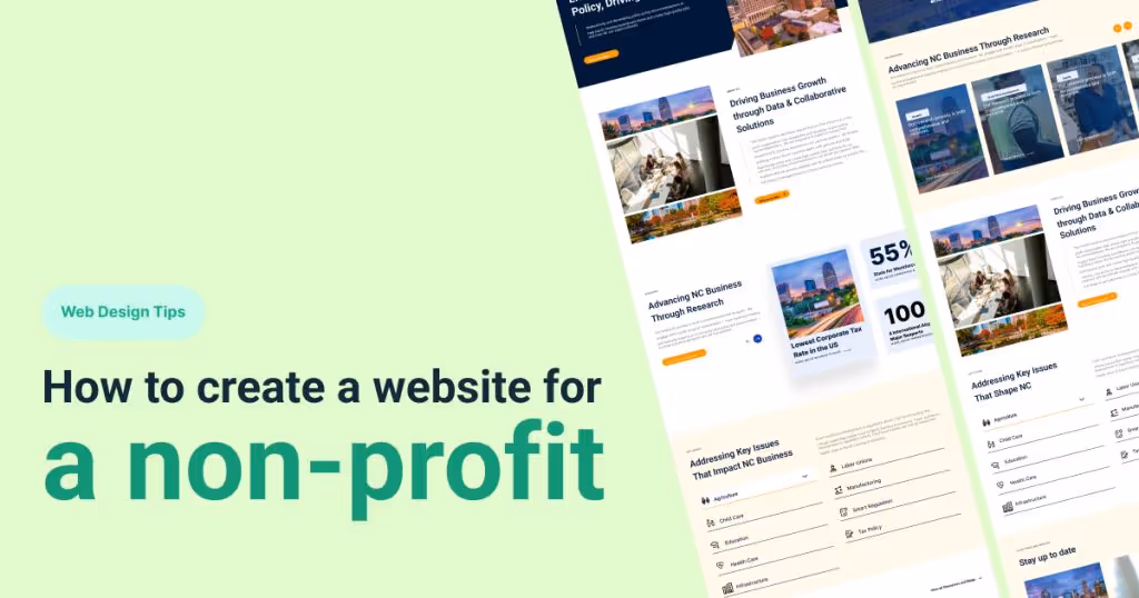 how to create non profit website
