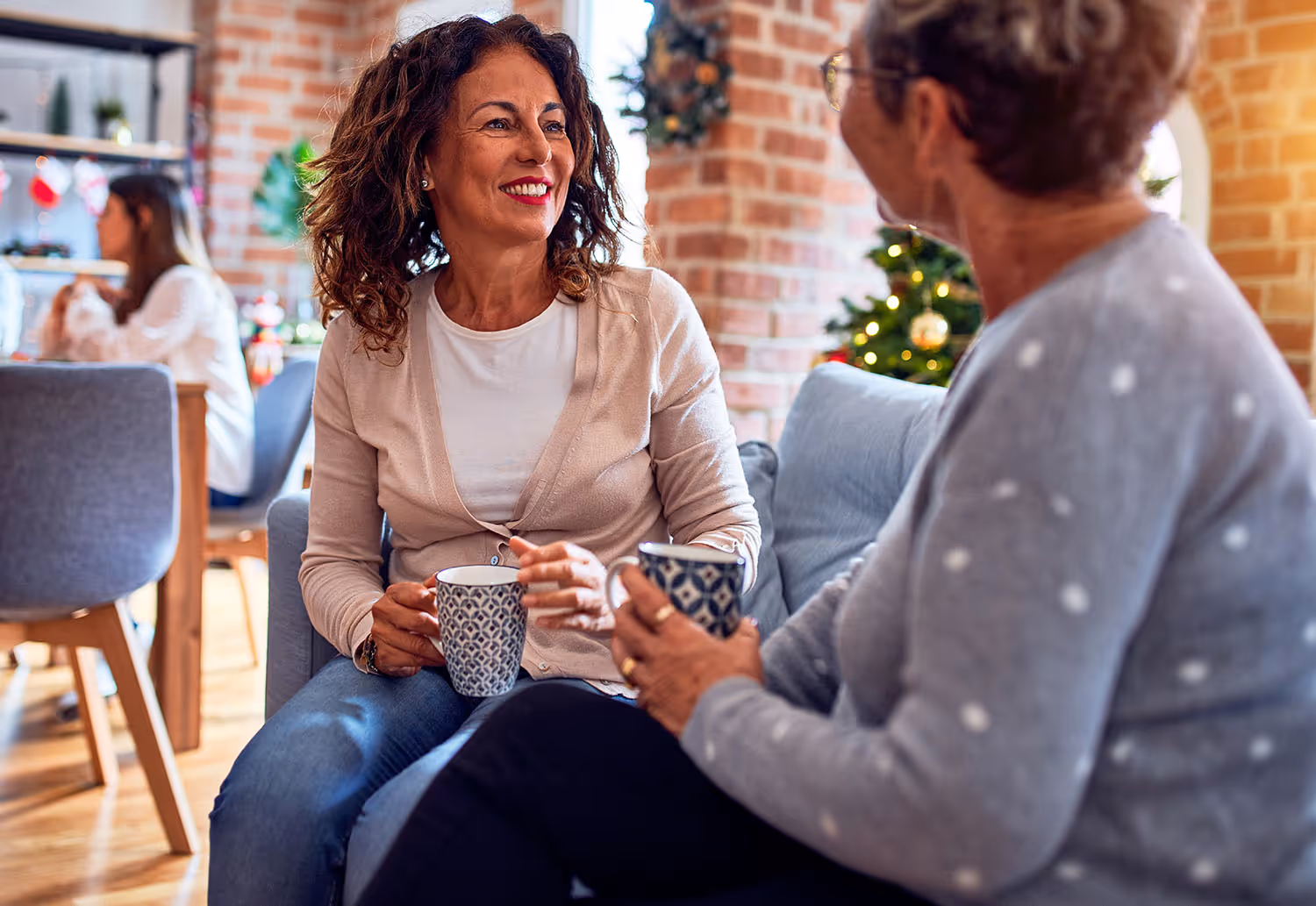 Two women having coffee