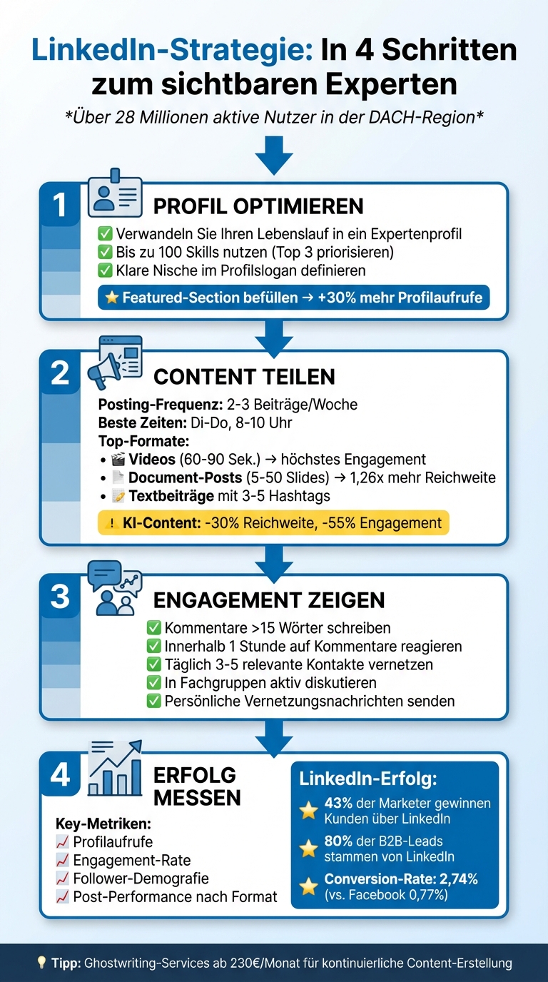 LinkedIn Experten-Positionierung: 4-Schritte-Strategie für mehr Sichtbarkeit