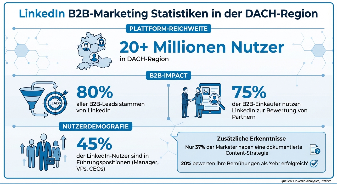 LinkedIn B2B Marketing Statistiken und Nutzerdaten DACH-Region
