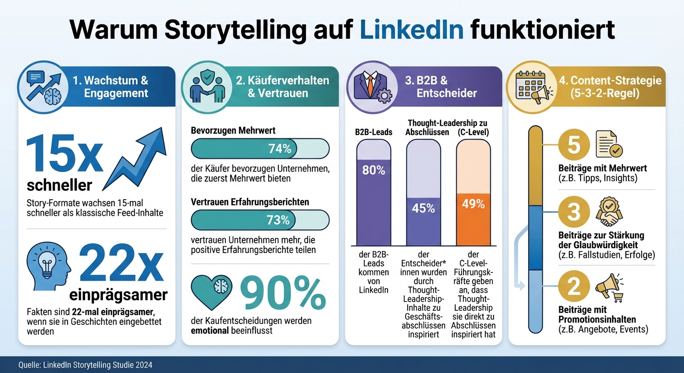 LinkedIn Storytelling Statistiken: Engagement, Vertrauen und Conversion-Raten