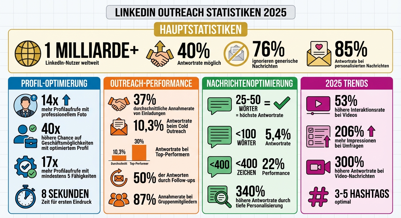 LinkedIn Outreach Statistiken 2025: Erfolgsraten und Best Practices