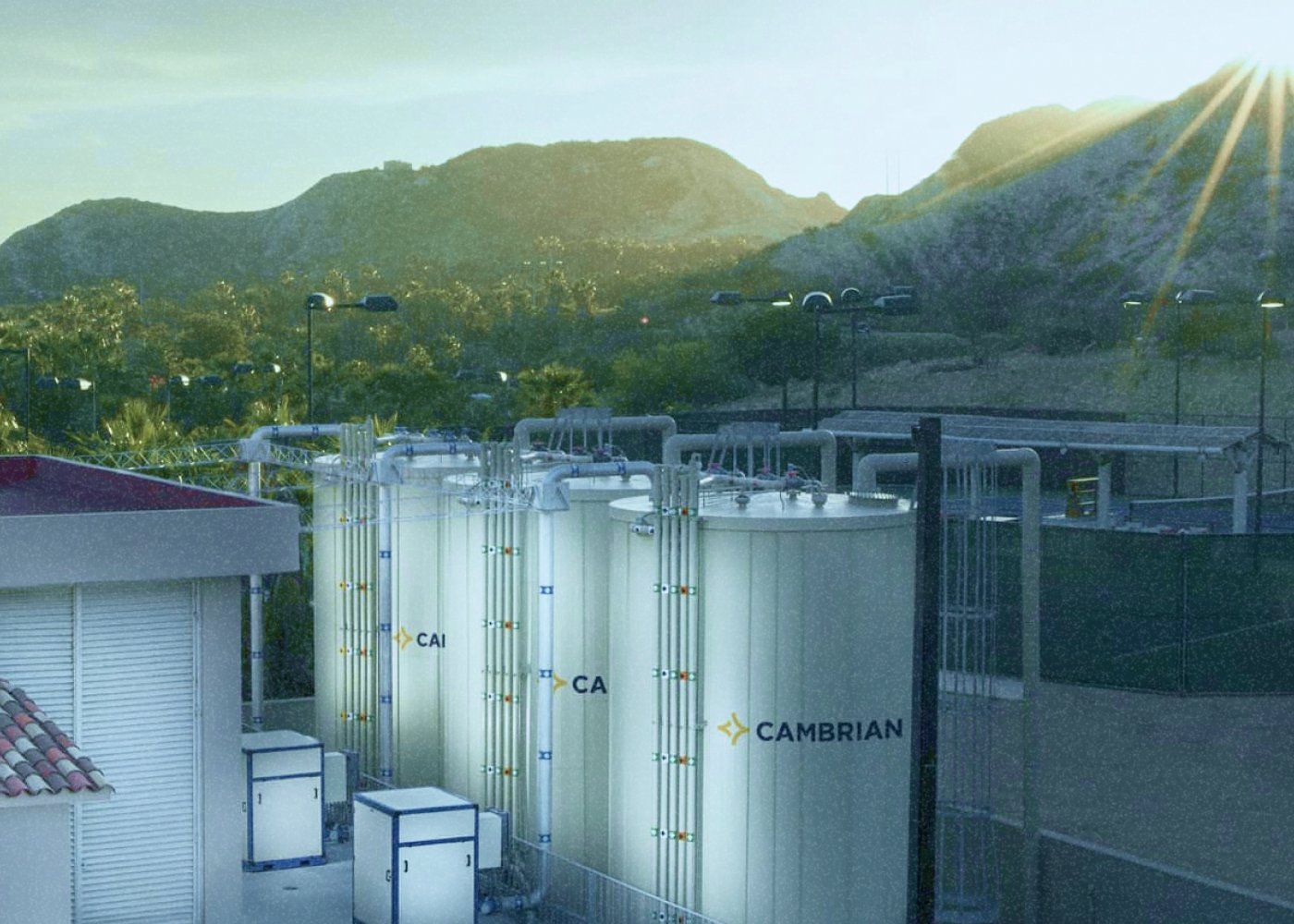 Photo of a water treatment facility