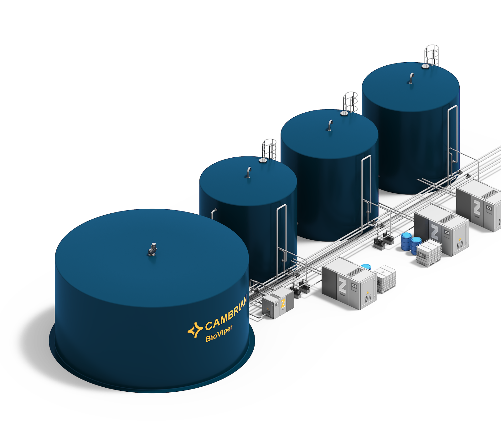 Isometric view of a BioViper solution 