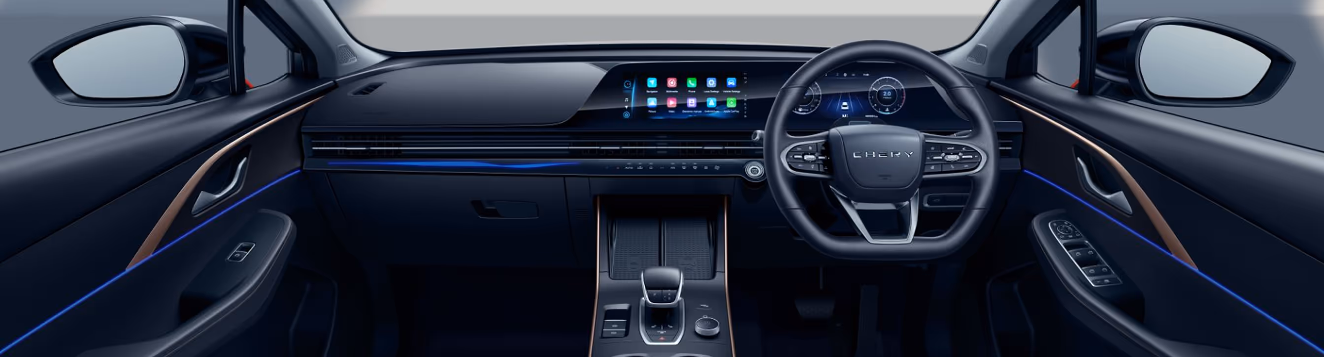 Image intérieur de l'habitacle d'une voiture