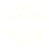 Ornate, symmetrical floral pattern in white with the text “L’Orangerie” centered across the design.