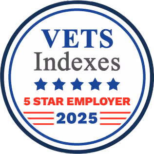 Vets index 5 star employer 2025 badge