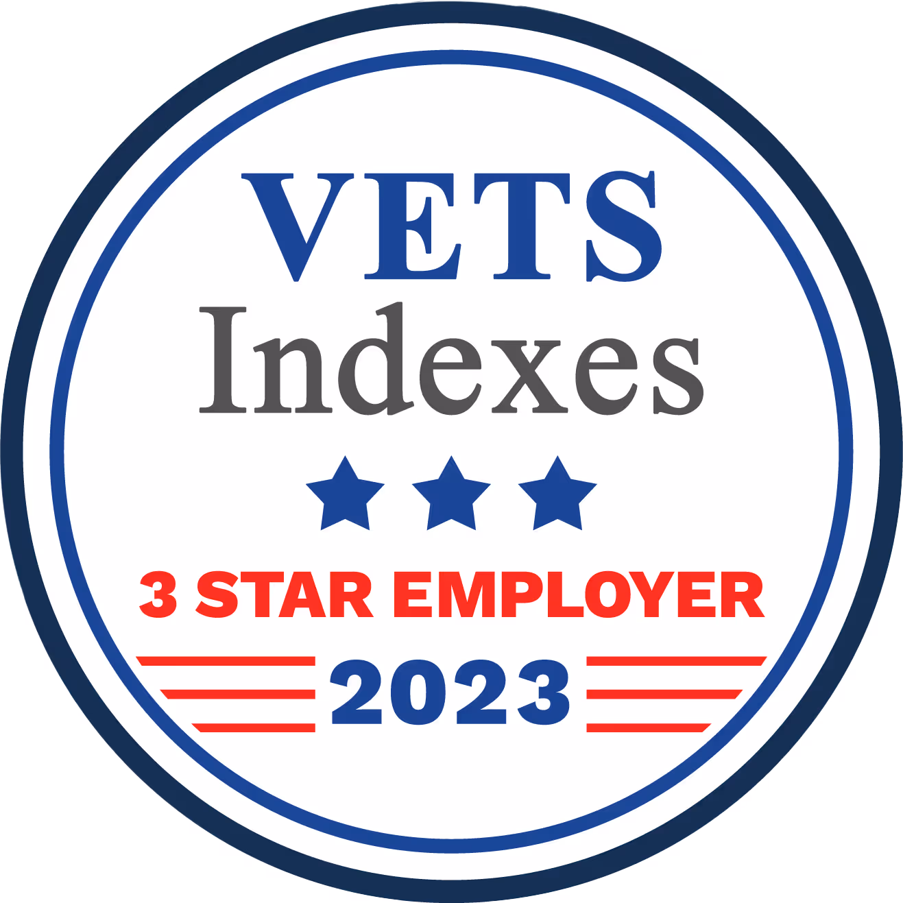 Vets index 2023 3 star employer badge