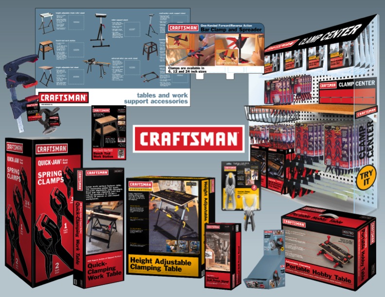Full Craftsman branding system for packaging, print, and in-store display