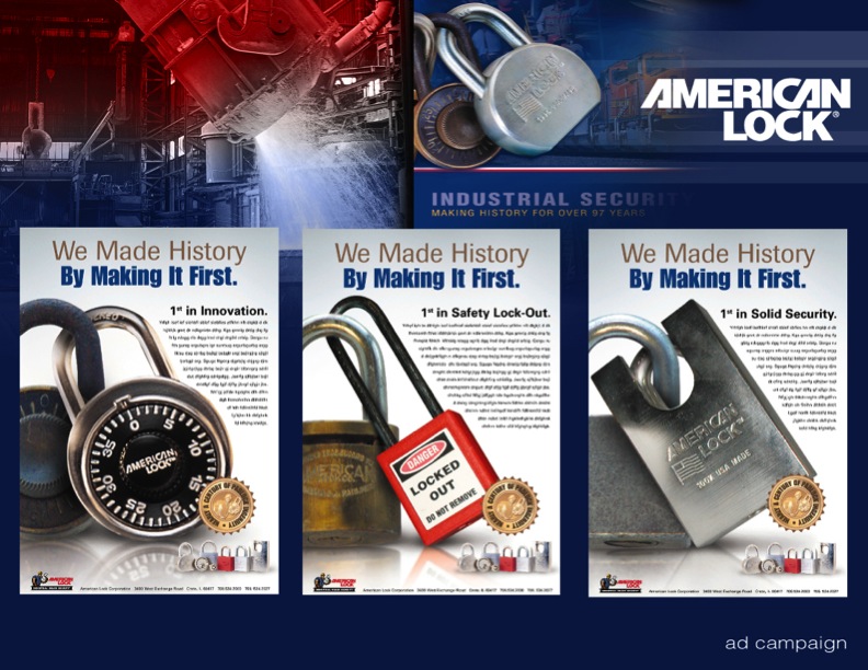 American Lock print campaign