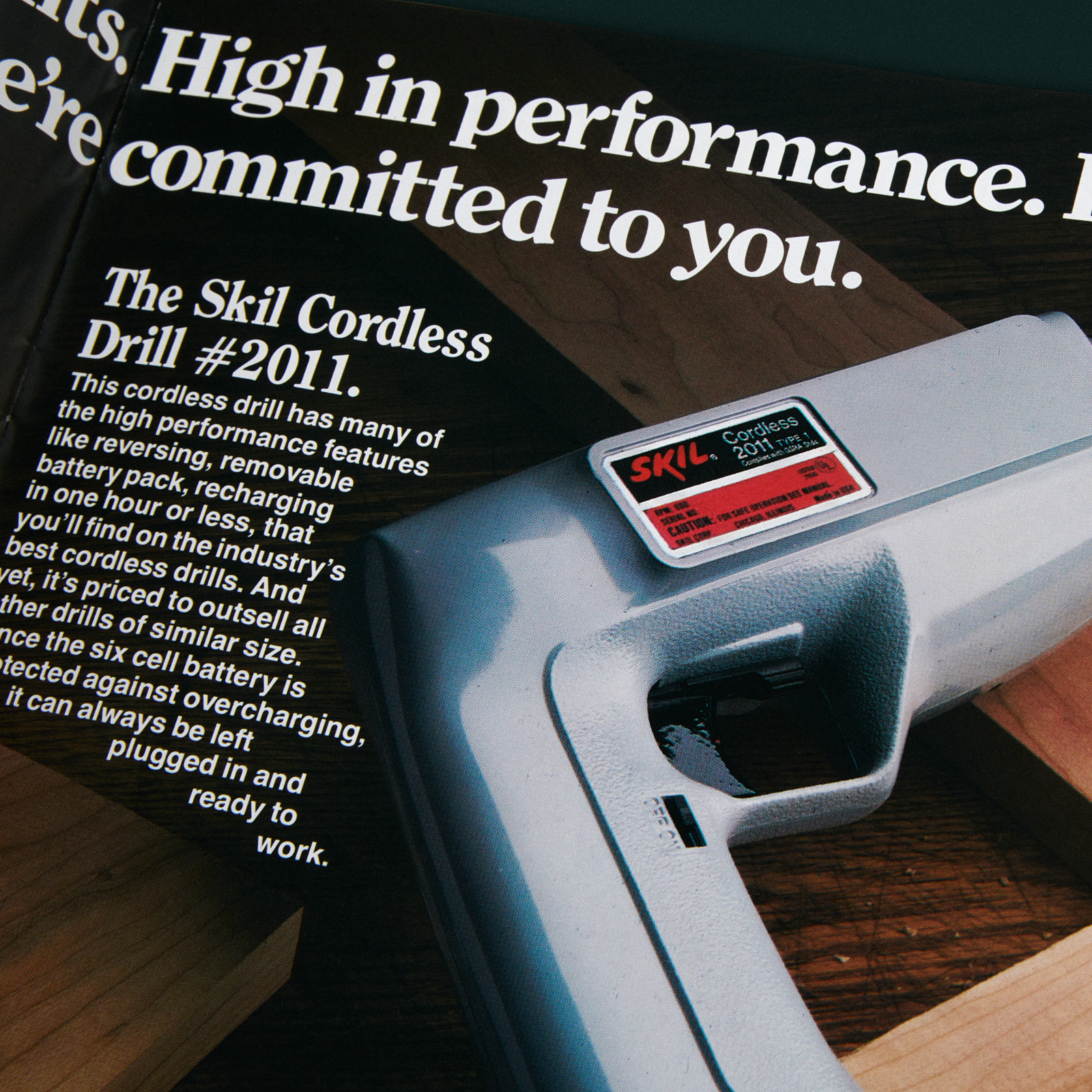 Vintage Skil power drill print campaign