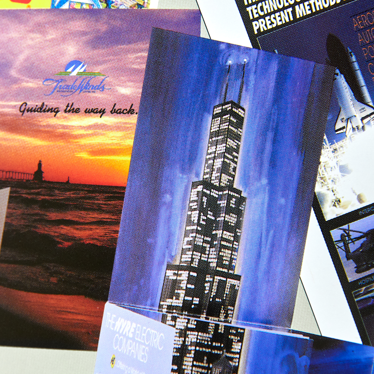 Willis Tower and Lake Michigan promotional materials