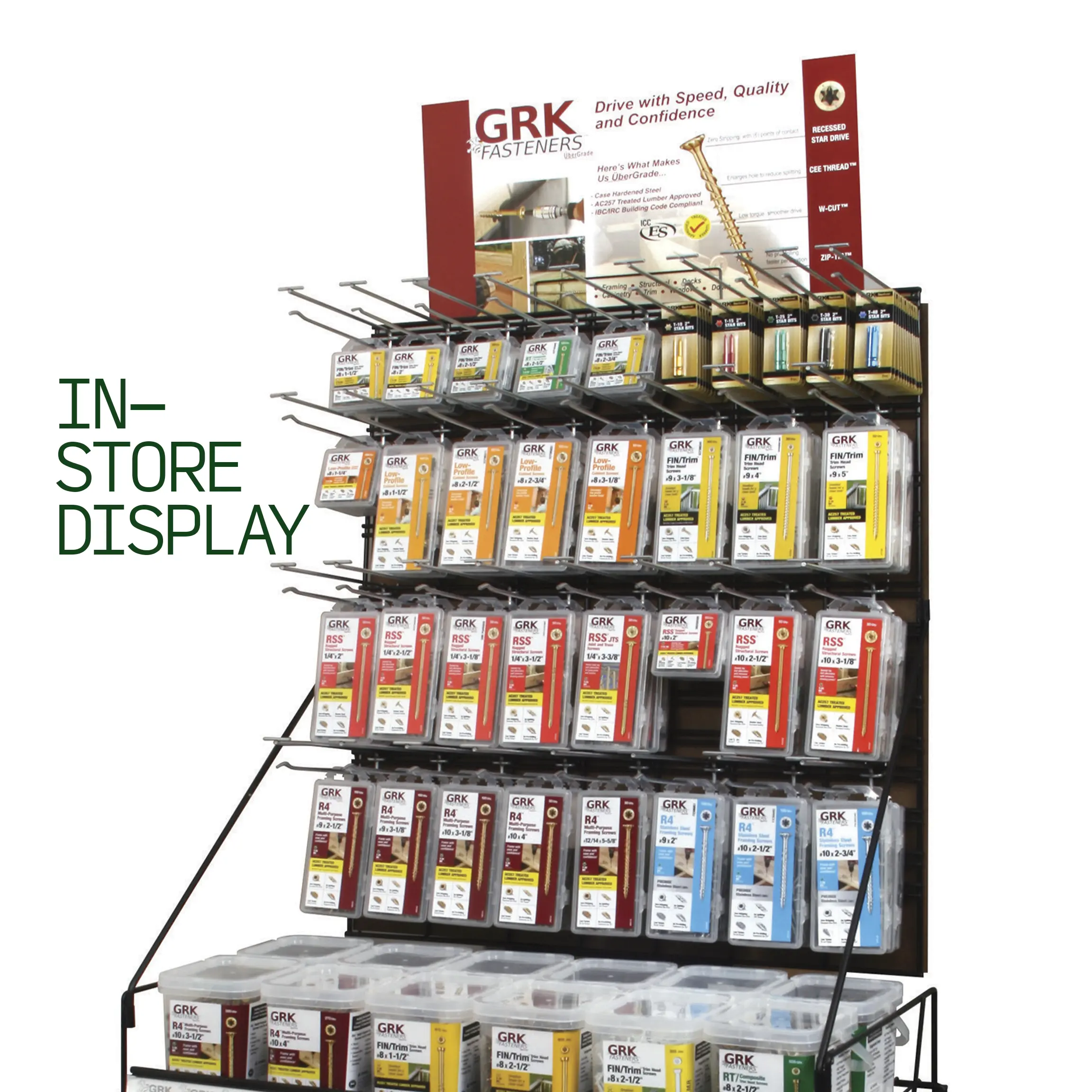 GRK Fasteners in-store display