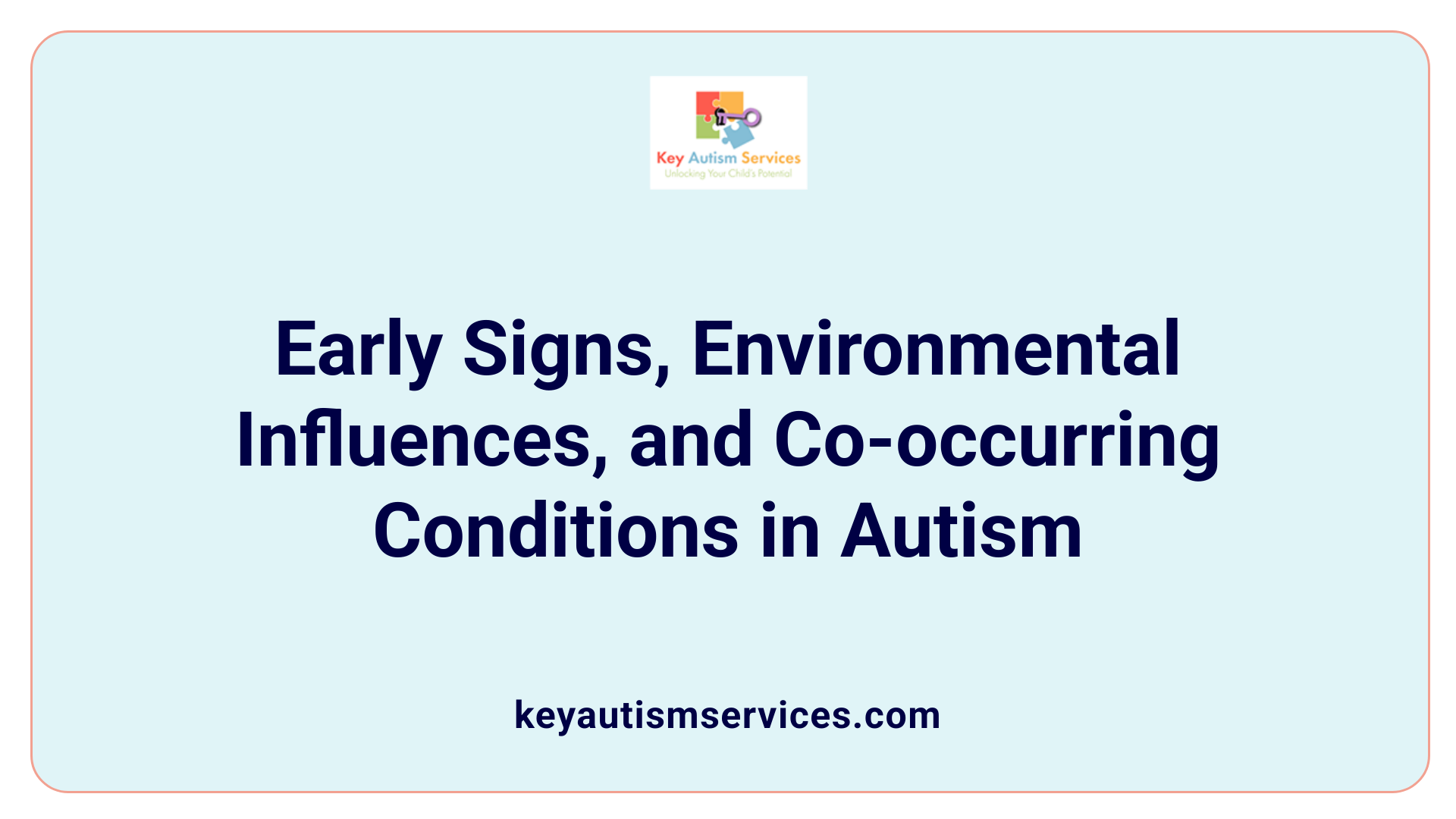 Early Signs, Environmental Influences, and Co-occurring Conditions in Autism