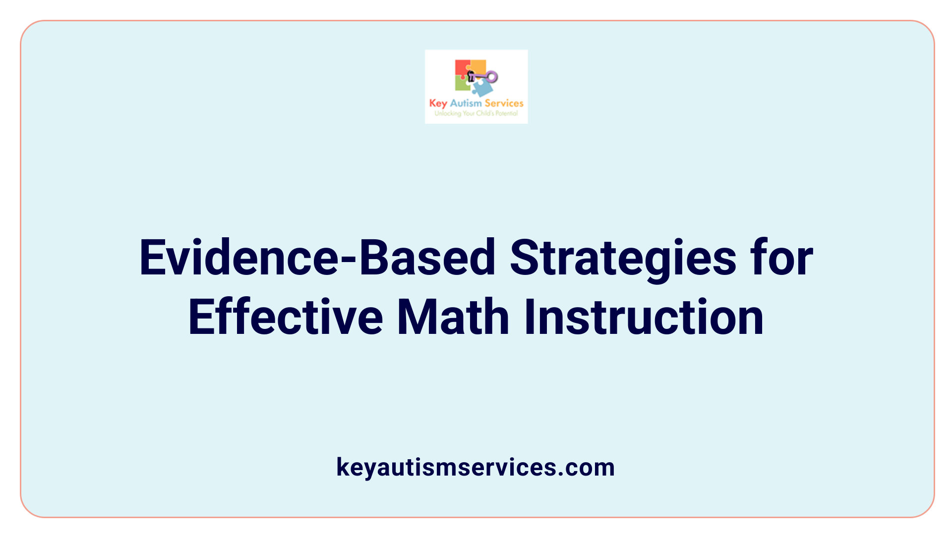 Evidence-Based Strategies for Effective Math Instruction
