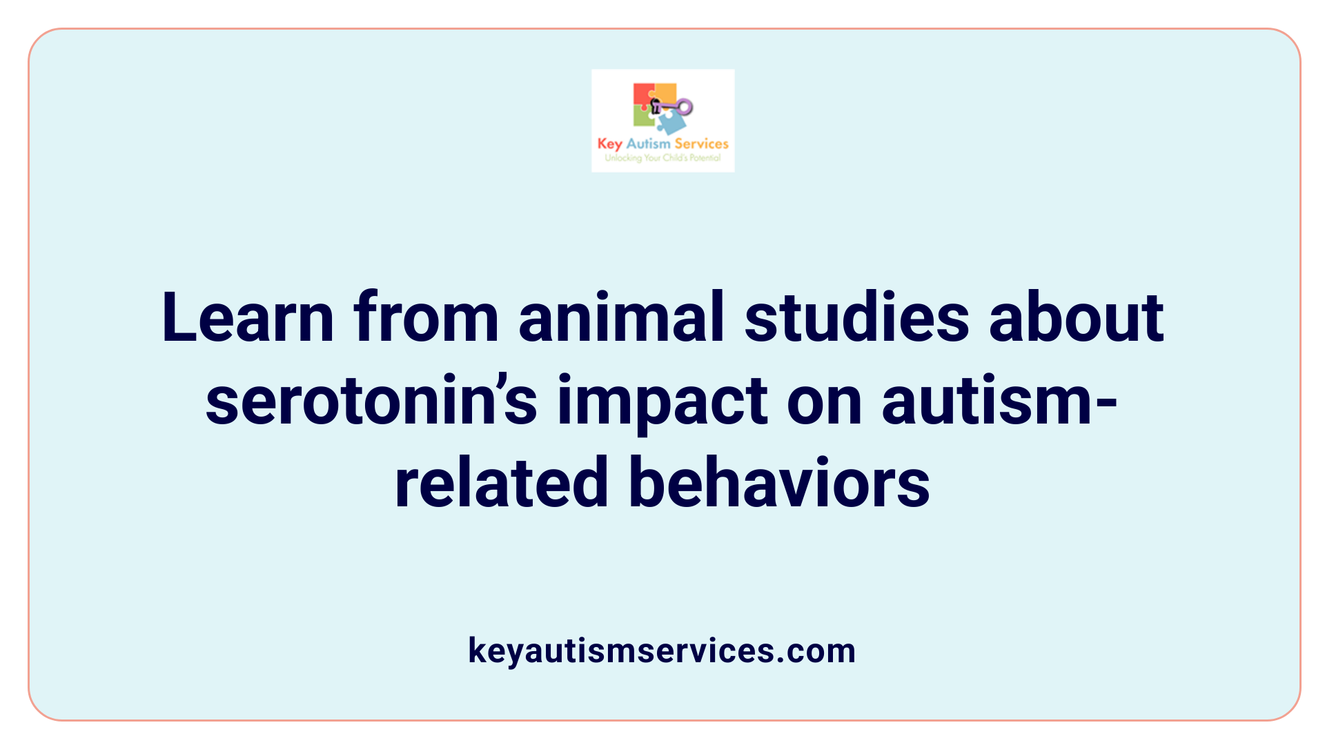 Learn from animal studies about serotonin’s impact on autism-related behaviors