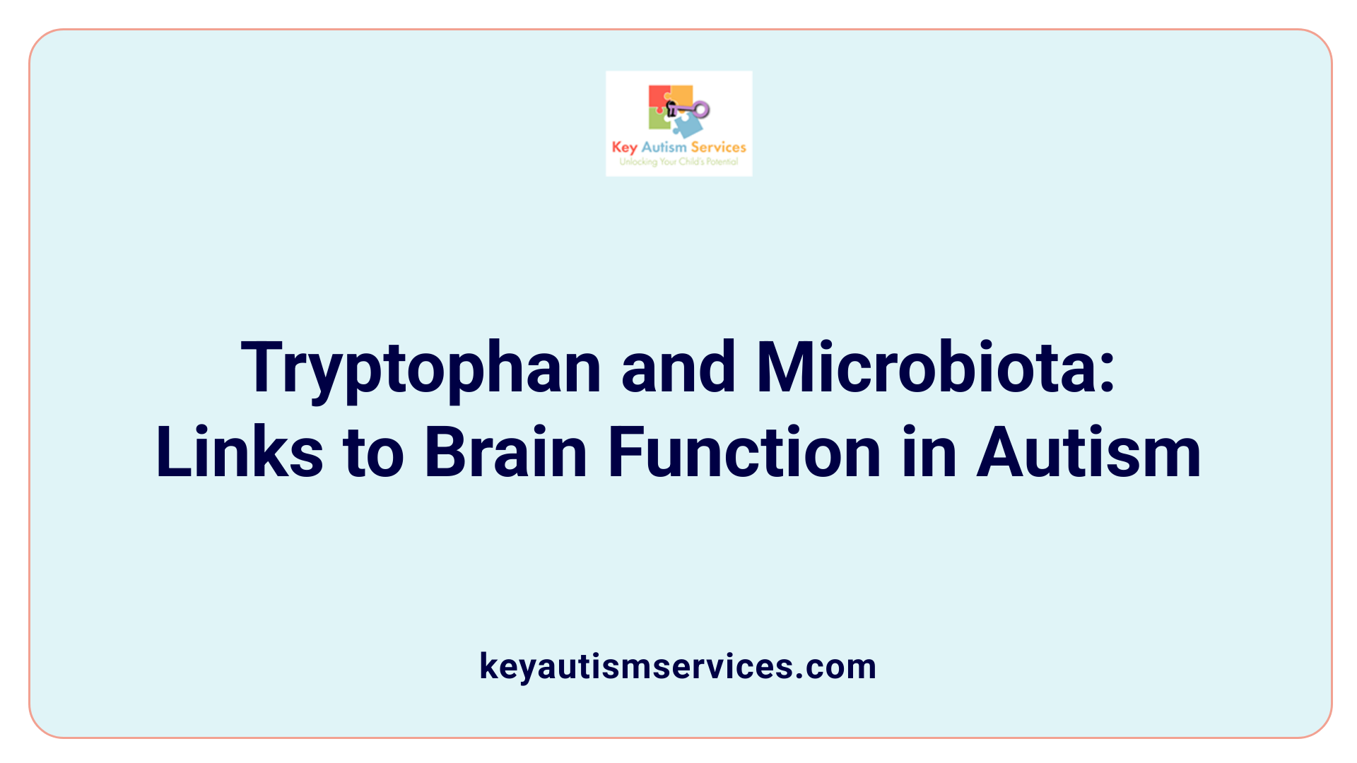 Tryptophan and Microbiota: Links to Brain Function in Autism