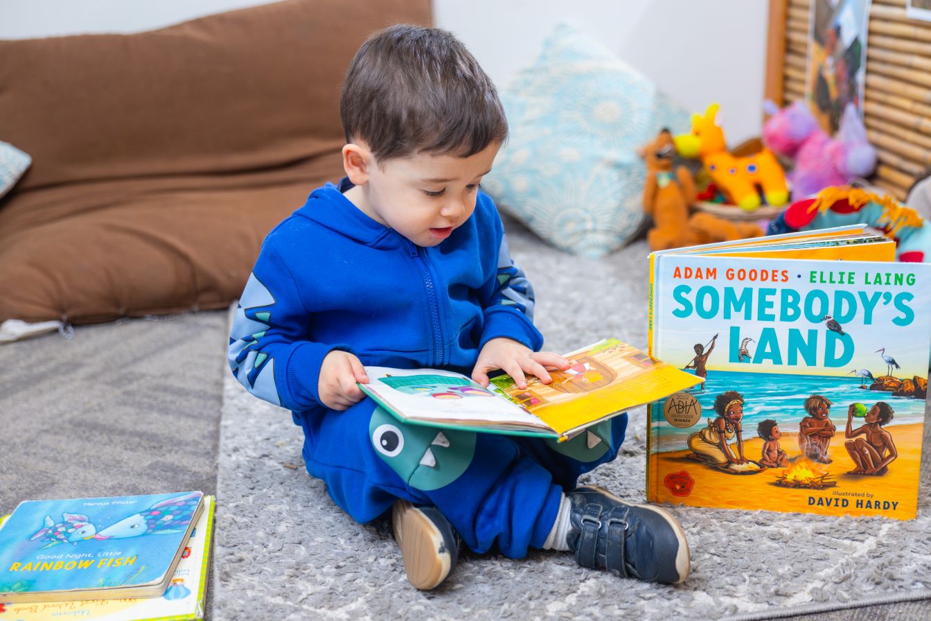 Children love to explore reading at an early age