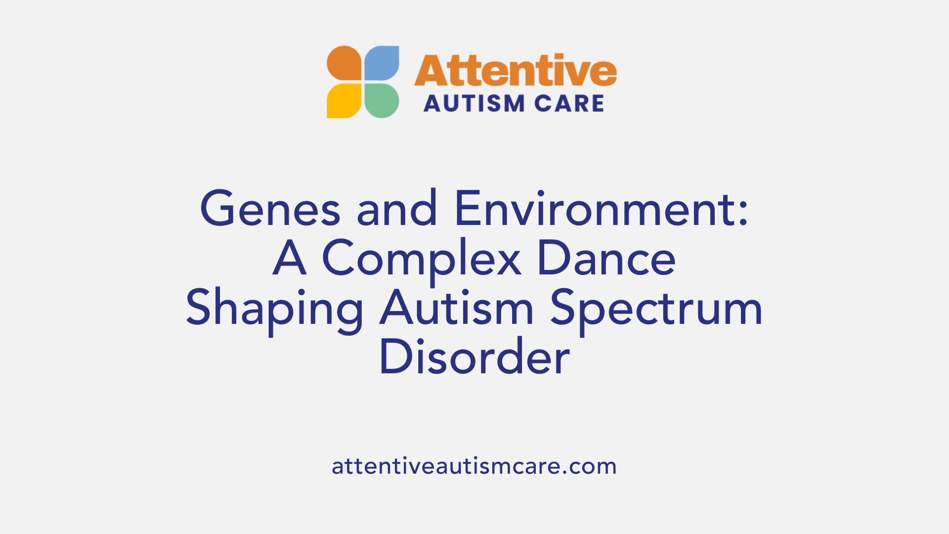 Genes and Environment: A Complex Dance Shaping Autism Spectrum Disorder