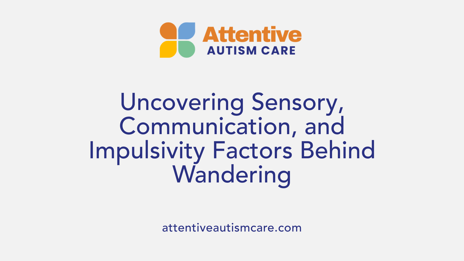 Uncovering Sensory, Communication, and Impulsivity Factors Behind Wandering