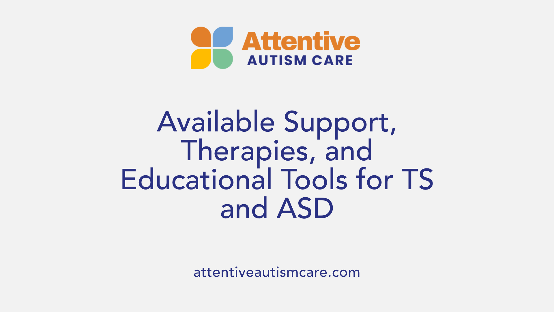 Available Support, Therapies, and Educational Tools for TS and ASD