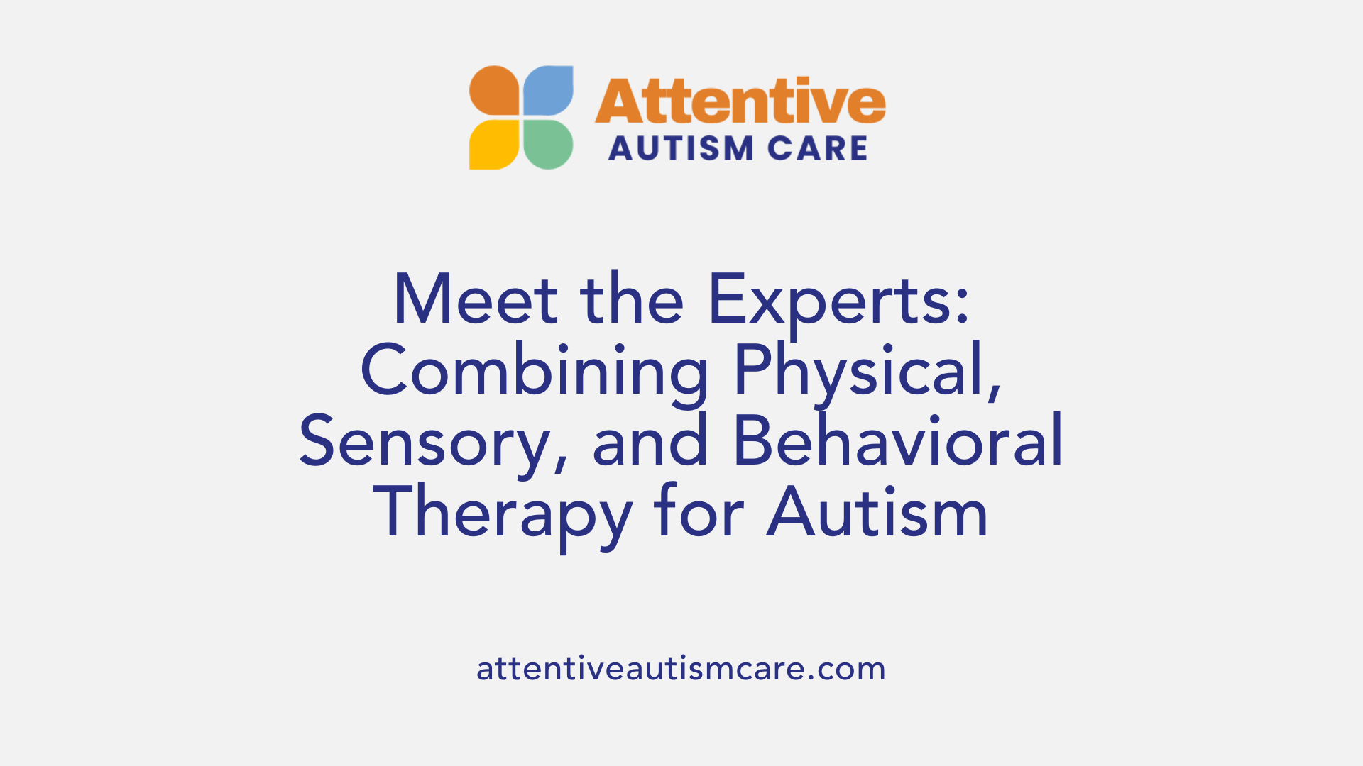 Meet the Experts: Combining Physical, Sensory, and Behavioral Therapy for Autism