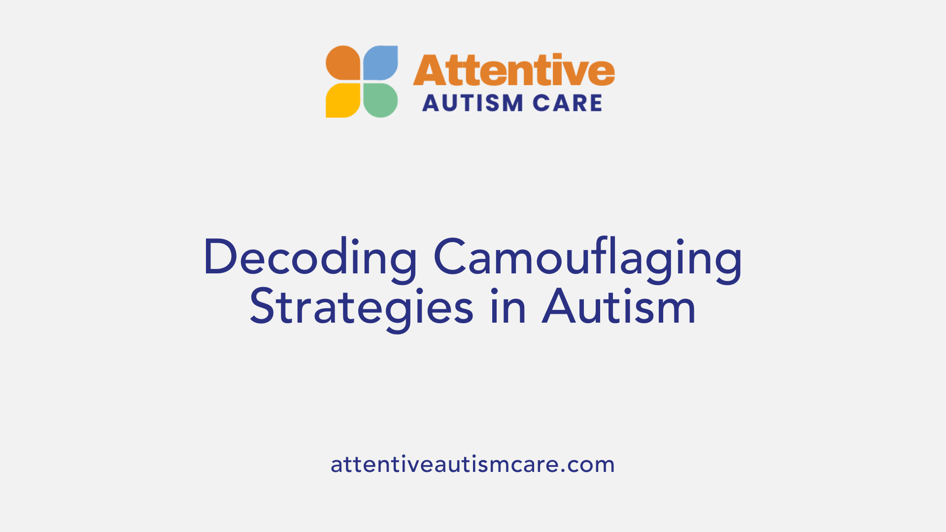 Decoding Camouflaging Strategies in Autism