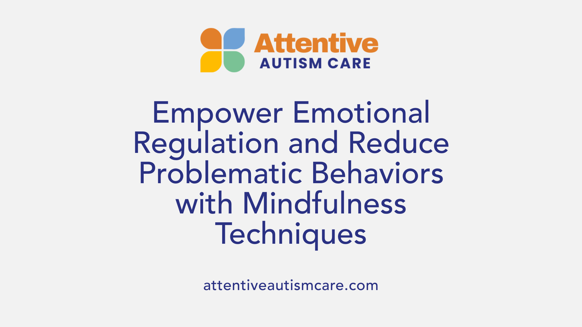 Empower Emotional Regulation and Reduce Problematic Behaviors with Mindfulness Techniques