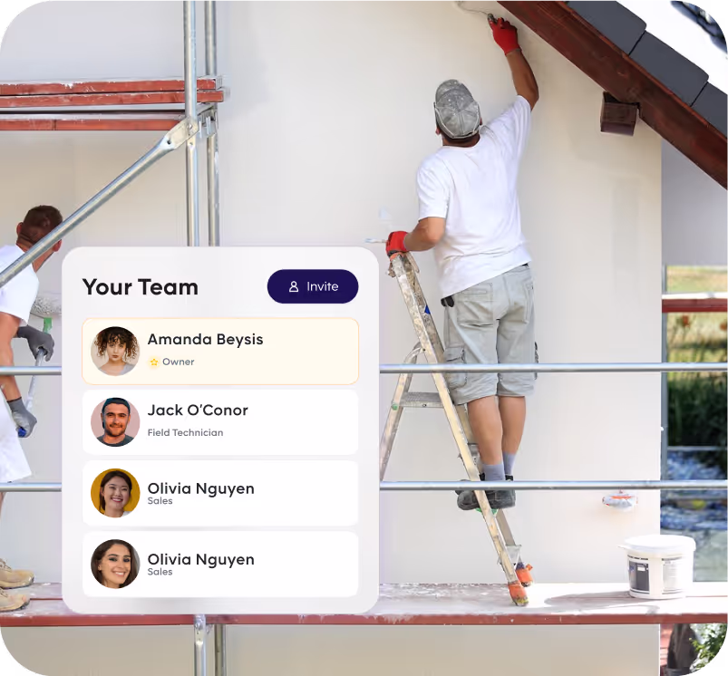 man painting a wall