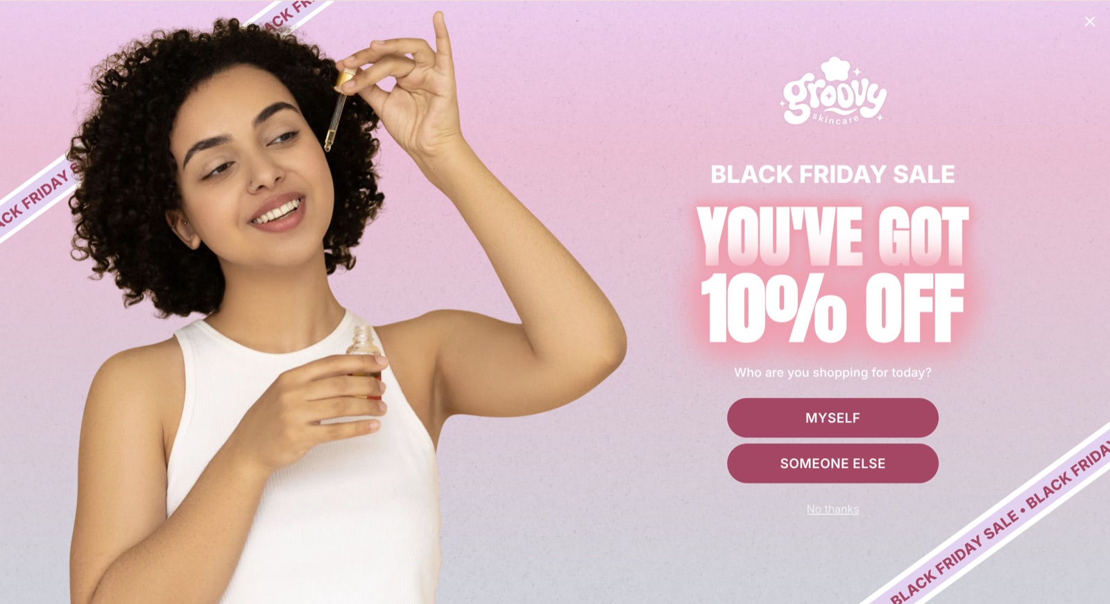 Groovy popup template, desktop